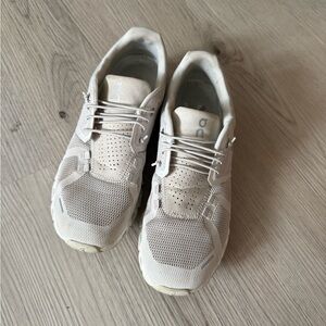 On Cloud Cream Tennis Shoes